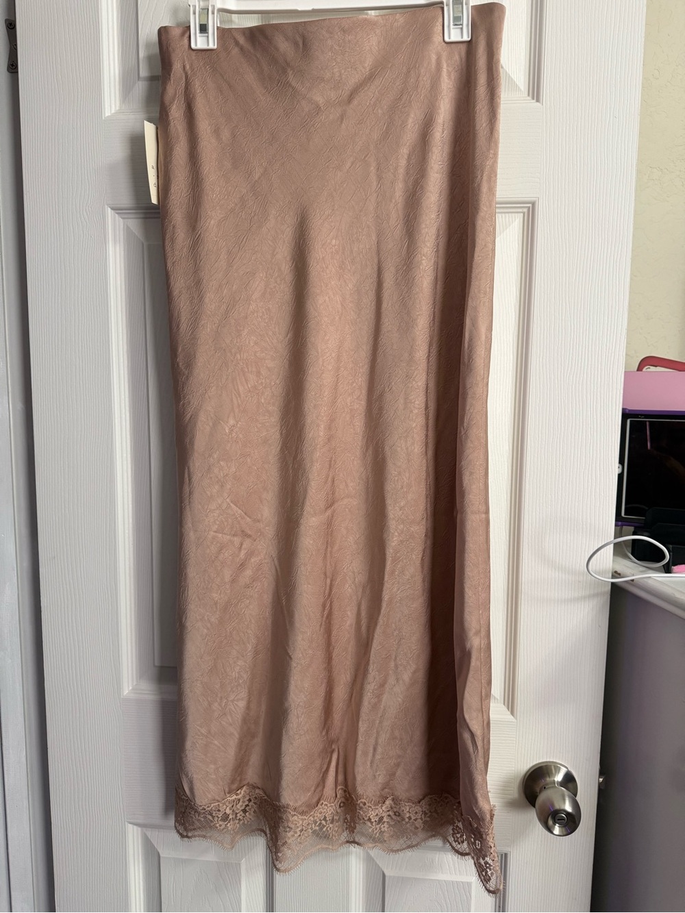 Blush Lace-Trim Maxi Skirt From A New Day - Picture 4 of 4